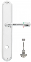 Ручка дверная на планке с фиксатором Extreza EVA (Ева) 319 PL01 WC полированный хром F04