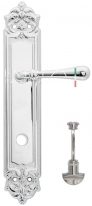 Ручка дверная на планке с фиксатором Extreza EVA (Ева) 319 PL02 WC полированный хром F04