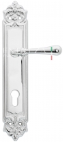 Ручка дверная на планке под цилиндр Extreza EVA (Ева) 319 PL02 CYL полированный хром F04