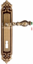 Ручка дверная на планке под цилиндр Extreza EVITA (Эвита) 301 PL02 KEY матовая бронза F03