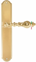 Ручка дверная на планке пустышка Extreza EVITA (Эвита) 301 PL01 PASS полированное золото F01
