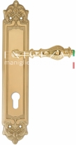 Ручка дверная на планке под цилиндр Extreza EVITA (Эвита) 301 PL02 CYL полированное золото F01