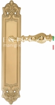 Ручка дверная на планке пустышка Extreza EVITA (Эвита) 301 PL02 PASS полированное золото F01