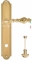 Ручка дверная на планке с фиксатором Extreza EVITA (Эвита) 301 PL03 WC полированное золото F01