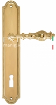 Ручка дверная на планке под цилиндр Extreza EVITA (Эвита) 301 PL03 KEY полированное золото F01
