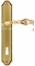 Ручка дверная на планке под цилиндр Extreza EVITA (Эвита) 301 PL03 KEY Французское золото + коричневый F59