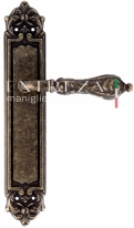 Ручка дверная на планке пустышка Extreza GRETA (Грета) 302 PL02 PASS бронза античная F23