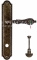 Ручка дверная на планке с фиксатором Extreza GRETA (Грета) 302 PL03 WC бронза античная F23