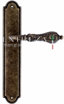 Ручка дверная на планке пустышка Extreza GRETA (Грета) 302 PL03 PASS бронза античная F23