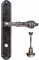 Ручка дверная на планке с фиксатором Extreza GRETA (Грета) 302 PL01 WC серебро античная F45