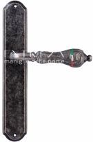 Ручка дверная на планке пустышка Extreza GRETA (Грета) 302 PL01 PASS серебро античная F45