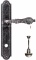 Ручка дверная на планке с фиксатором Extreza GRETA (Грета) 302 PL03 WC серебро античная F45