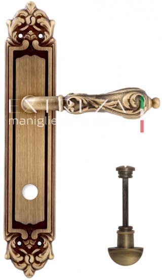 Ручка дверная на планке с фиксатором Extreza GRETA (Грета) 302 PL02 WC матовая бронза F03