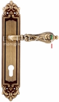 Ручка дверная на планке под цилиндр Extreza GRETA (Грета) 302 PL02 CYL матовая бронза F03