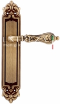 Ручка дверная на планке пустышка Extreza GRETA (Грета) 302 PL02 PASS матовая бронза F03