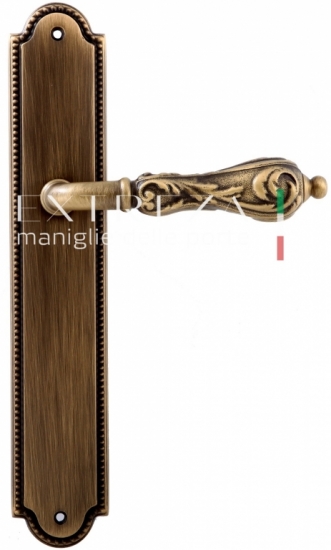 Ручка дверная на планке пустышка Extreza GRETA (Грета) 302 PL03 PASS матовая бронза F03