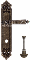 Ручка дверная на планке с фиксатором Extreza LEON (Леон) 303 PL02 WC бронза античная F23
