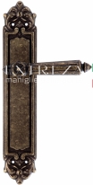 Ручка дверная на планке пустышка Extreza LEON (Леон) 303 PL02 PASS бронза античная F23