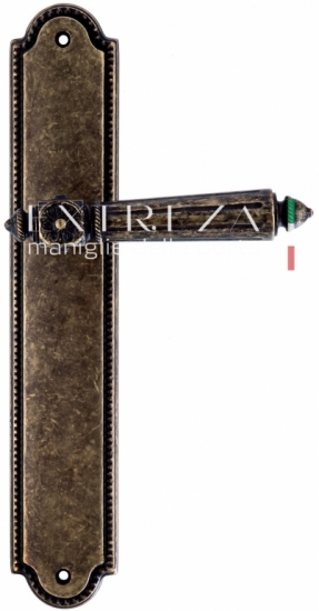 Ручка дверная на планке пустышка Extreza LEON (Леон) 303 PL03 PASS бронза античная F23