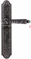 Ручка дверная на планке пустышка Extreza LEON (Леон) 303 PL03 PASS серебро античная F45