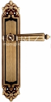 Ручка дверная на планке пустышка Extreza LEON (Леон) 303 PL02 PASS матовая бронза F03