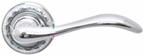 Ручка дверная на круглой розетке Extreza AGATA (Агата) 310  R02 Хром полированный F04