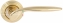 Ручка дверная на круглой розетке Extreza CALIPSO (Калипсо) 311  R05 Латунь блестящая F01