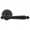 Ручка дверная на круглой розетке Extreza DANIEL (Даниел) 308  R05 черный матовый F22