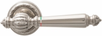 Ручка дверная на круглой розетке Extreza DANIEL (Даниел) 308  R02 полированный никель F21