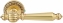 Ручка дверная на круглой розетке Extreza DANIEL (Даниел) 308  R06 Золото французское + коричневый F59