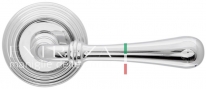 Ручка дверная на круглой розетке Extreza EVA (Ева) 319  R05 Хром полированный F04