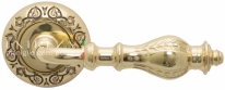 Ручка дверная на круглой розетке Extreza EVITA (Эвита) 301  R04 полированное золото F01