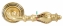 Ручка дверная на круглой розетке Extreza EVITA (Эвита) 301  R05 Золото французское + коричневый F59