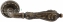 Ручка дверная на круглой розетке Extreza GRETA (Грета) 302  R02 Бронза античная F23
