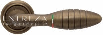 Ручка дверная на круглой розетке Extreza MIREL (Мирел) 316  R01 Бронза матовая F03