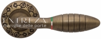 Ручка дверная на круглой розетке Extreza MIREL (Мирел) 316  R04 Бронза матовая F03