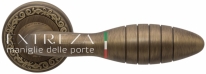 Ручка дверная на круглой розетке Extreza MIREL (Мирел) 316  R06 Бронза матовая F03