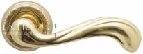 Ручка дверная на круглой розетке Extreza NINA (Нина) 317  R02 полированное золото F01
