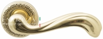 Ручка дверная на круглой розетке Extreza NINA (Нина) 317  R06 полированное золото F01