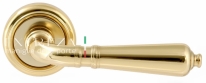 Ручка дверная на круглой розетке Extreza PETRA (Петра) 304  R01 полированное золото F01