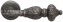 Ручка дверная на круглой розетке Extreza TESLA (Тесла) 315  R01 Серебро античное F45