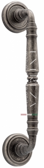 Ручка дверная скоба Extreza CLASSIC PETRA 250мм (205мм) R01 серебро античная F45