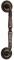 Ручка дверная скоба Extreza CLASSIC PETRA 250мм (205мм) R03 бронза античная F23