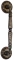 Ручка дверная скоба Extreza CLASSIC PETRA 250мм (205мм) R04 бронза античная F23