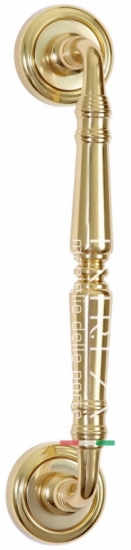 Ручка дверная скоба Extreza CLASSIC PETRA 250мм (205мм) R01 полированное золото F01