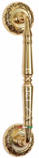 Ручка дверная скоба Extreza CLASSIC PETRA 250мм (205мм) R04 полированное золото F01
