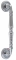 Ручка дверная скоба Extreza CLASSIC PETRA 250мм (205мм) R01 Полированный хром F04