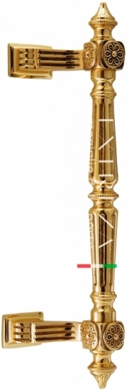 Ручка дверная скоба Extreza CLASSIC LEON 277 мм (200 мм) полированное золото F01