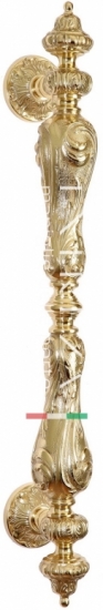 Ручка дверная скоба Extreza CLASSIC CEZAR 620мм (460мм) полированное золото F01