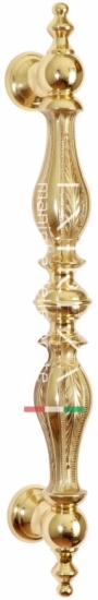 Ручка дверная скоба Extreza CLASSIC KAROLINA 570мм (440мм) полированное золото F01
